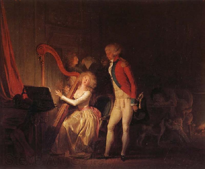 Louis-Leopold Boilly Le Concert inprovise ou le prix de l'harmonie Norge oil painting art